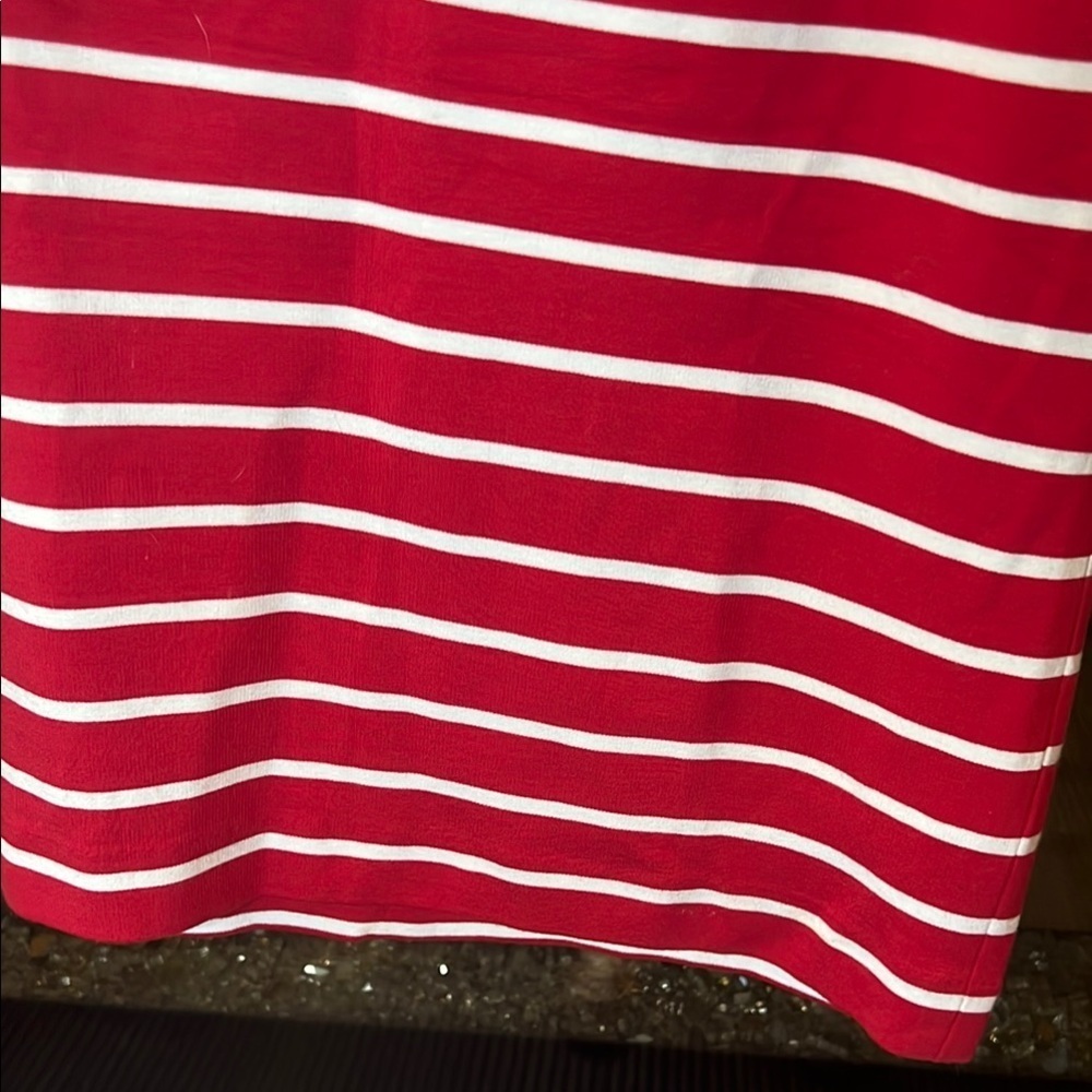 Banana Republic Red and White Pencil Skirt size 6 - Picture 6 of 10